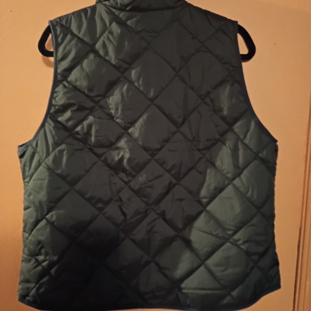 J. Crew Black Quilted Men's Vest with Gold-Tone Hardware - Picture 3 of 3